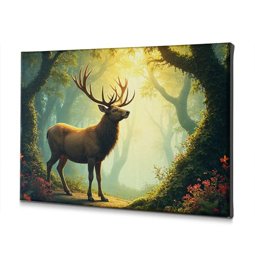 Toile de Pâques avec cerf majestueux de qualité supérieure pour mur
