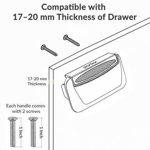 Image of Plantex Drawer Kadi /3 Inch Chest Handle for Drawer /Rectangular Cabinet Kadi /Pull-Push Kadi for Home /Office Drawer - Pack of 6 (DTK-295, Rose Gold)