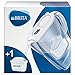 BRITA Carafe filtrante Marella blanche + 1 filtre MAXTRA+, réduit le calcaire, le chlore et le plomb pour une eau du robinet plus pure, sans BPA.