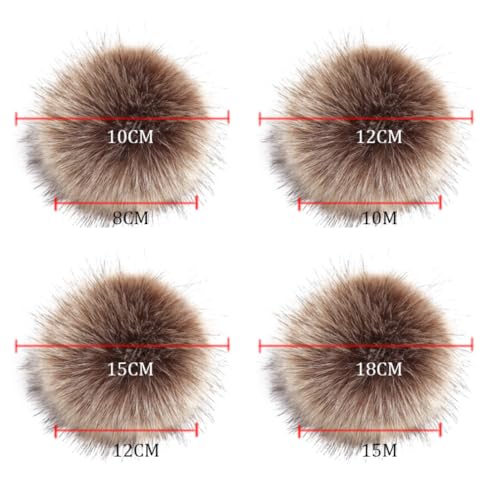 Pack of 10 Faux Fur Pompoms, Fur Pompoms, Faux Fur Pompoms, Fluffy Pom Pom Ball with Press Stud for Women Bag, Hats, Shoes - Image 2