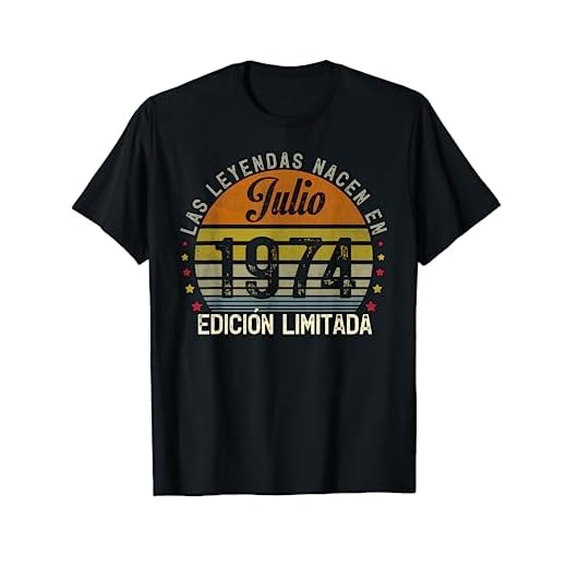 Julio 1974 49 Años Cumpleaños Hombre Regalo Camiseta