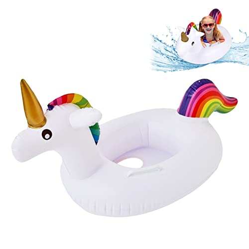 Flotador De Piscina De Unicornio,Unicornio Flotador Hinchable para Niño Piscina Anillo De Natación Inflable para Fiestas De Piscina Interior Diversión En La Playa Flotador para 1-5 Años Bebé