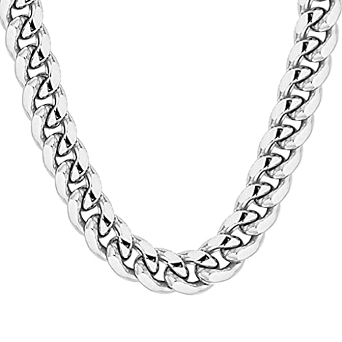 Savlano 925 Sterling Silver 10.5MM Italian Miami Cuban Link Chain Necklace for Men - Made in Italy Comes With a Gift Box (30)