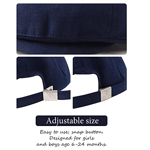 Yuoahcn Toddler Baby Newsboy Caps Kids Driver Beret Cap Hat Flat Pageboy Hats 6-24M Boys Girls(Navy, 50Cm) #TOP4