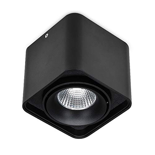 Faretto LED da Incasso Quadrato a soffitto, faretto da Incasso da 7W, faretto orientabile, Montaggio in Superficie, plafoniera per Soggiorno, corridoio, corridoio