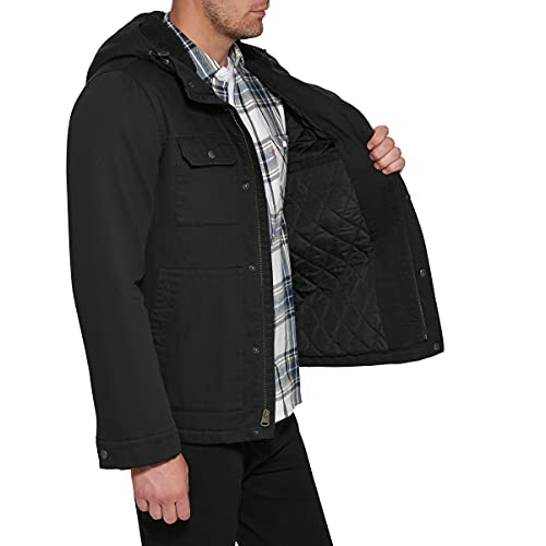 Image of Levi's Men's Legacy Washed Cotton Hooded Military Jacket