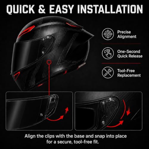 Image of PSLER Pista GP RR visor - Pista Helmet Visor Motorcycle Face Shield Replacement for Pista GPR CORSA-R Pista GPRR RACE 3,Black