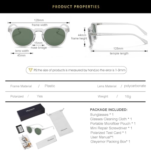 Image of Gleyemor Kids Polarized Cute Round Sunglasses for Kids Girls Boys Age 3-8