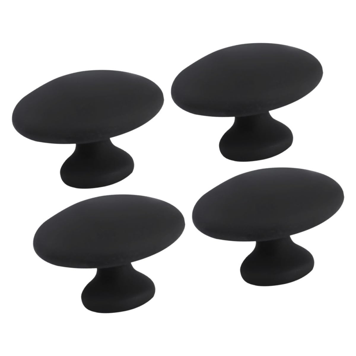 Artibetter Massaggiatore Viso in Pietra Nero 4 Pezzi Pietre per Massaggio Caldo e Strumento Gua Sha per Sollievo Affaticamento Uso Domestico e Relax On-the-go