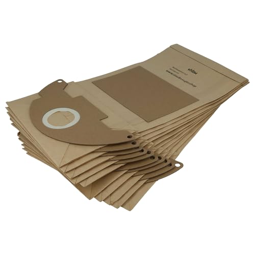 vhbw 10x bolsa compatible con Kärcher 2501, 2501TE, 2601, 2601 plus, 3001, 3001 Plus, A 2120, A 2120 ME, K 3000 plus aspiradora - papel, 41,5 cm x 20,5 cm marrón