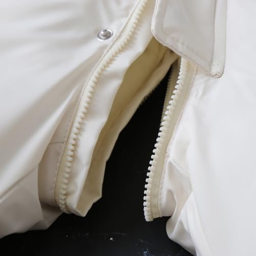 Infant Boys Girls Winter Thicken Hooded Coat Jacket Snowsuit Toddler Windproof Warm Jumpsuit Outwear Snow Wear Girls Overalls Size 8 (White, 12-18 Months)4