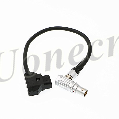 Uonecn Anton Battery Red Epic Scarlet Right Angle 1B 6 pin Female to DTap Power Cable for Red Scarlet Epic Camera.