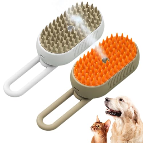 Pet Spritz Defur Comb for Dogs, Easepicks Dog Brush, Catzcomfort Cleaning Brush, Puffease Spritz Defur Combs for Cats (White)