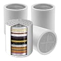 Voolan 4 Pack Replacement Shower Filter Cartridge -20 Stage Hard Water Shower Filter For Remove Chlorine And Heavy Metals, Water Softening - Reduces Dry Itchy Skin