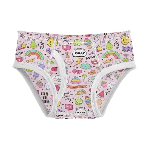 Boys' Exclusive Briefs Toddler Underwear 95% Combed Cotton Boxerbriefs 2T Girl Text Pattern 55