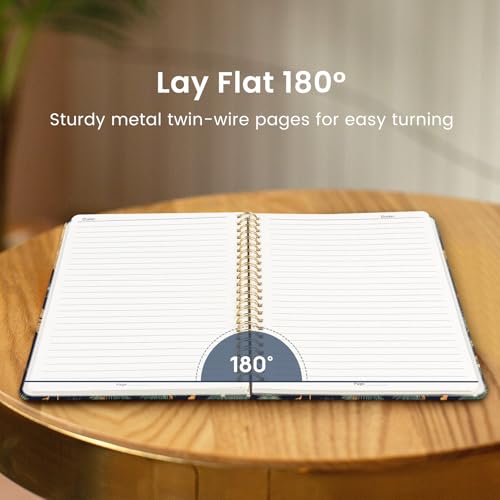 Image of Taja Spiral Lined Journal for Women, Pretty Hardcover Journal Notebook, A5