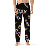 LGBT Proud Gay Men's Pajama Pants Lightweight Joggers Lounge Pants Pj Bottoms Sleep Pants M