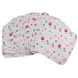 OsoCozy Printed Flannel Baby Wipes - 15 Pack (Baby Chick) - Reusable And Washable - Use With Cloth Diapers And Other Cleanups - Soft And Absorbent