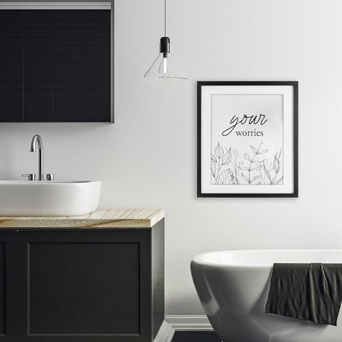 Affiche encadrée minimaliste noire décoration murale sous verre