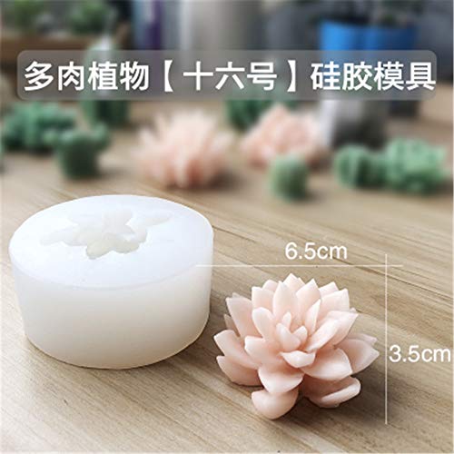 image for GRAINRAIN Succulent Cacti Candle Mold Moulds Silicone Soap Molds DIY C