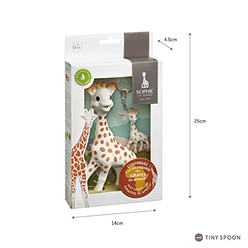 Miniatura 7 de Set GCF Giraffe Conservation Foundation Nacimiento | Juguete y llavero de caucho natural | apoyo a la conservación de las jirafas de África | idea de regalo también solidaria