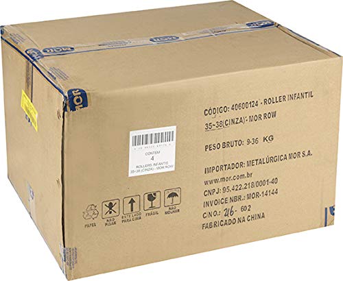 Roller Infantil Cinza Tamanho M 34-37 Mor