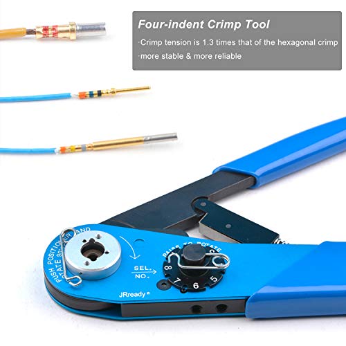 JRready Four indent Crimp Tool Kit ST2060: YJQ-W1A Crimper+Seven Positioners+G125 Go-NoGo Gage for wire/cable contact/pin/socket/terminal Crimping in Connector - Thumbnail 5