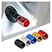 4/8Pcs Aluminum Alloy Car Wheel Tire Valve Caps Tyre Rim Stem Covers Airdust Waterproof Compatible WithAutomobiles Motorcycles Trucks Bikes(Golden-4Pcs)