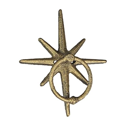 Gold Cast Iron Starburst Door Knocker Cover