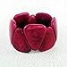 Chunky Bright Purple Stretch Bracelet made of Tagua Nut, Artisan Handmade Fair Trade Jewelry