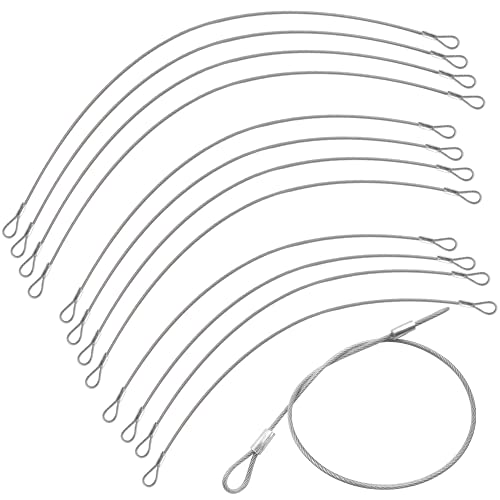 YuCool - 12 cables de acero para aviones, con revestimiento de acero inoxidable (10 + 12 + 14 pulgadas)