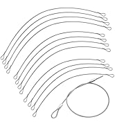 12 Pcs Stainless Steel Cable,Yucool Stainless Coated Wire Rope,Security Wire Rope with Double Loo...