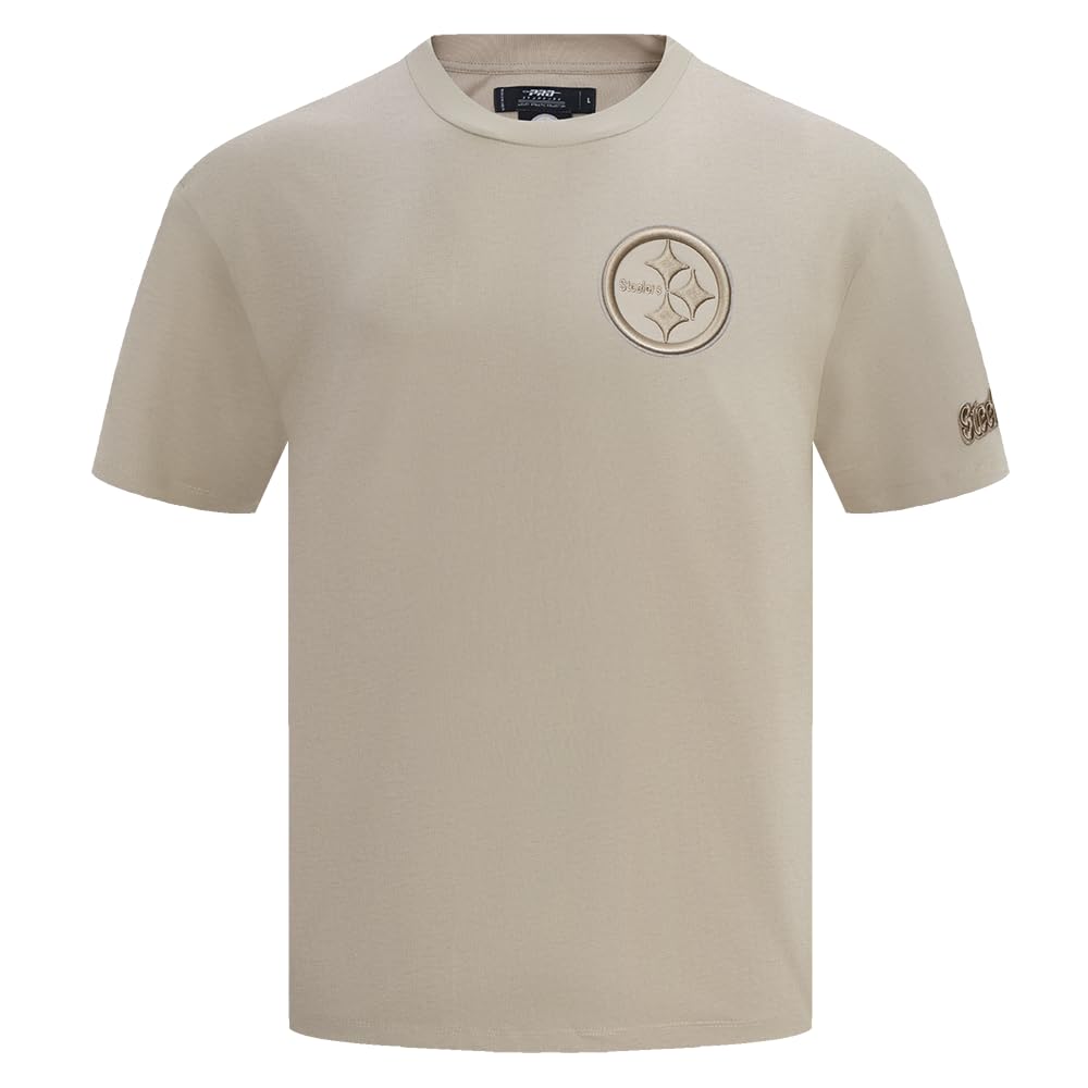 Pro Standard Mens NFL Pittsburgh Steelers Neutral Short Sleeve Tee Taupe S