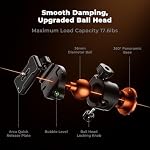 K&F CONCEPT Tripode caméra, 70"/178cm Trépode téléphone compact avec support de téléphone, 36mm Tête de balle, Trépied de voyage léger compatible avec DSLR Caméra, téléphone, capacité de charge 8kg/17.6lbs