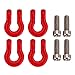 INJORA Metal Bumper D-Ring Tow Hook 4Pcs Mini Tow Hook for 1/24 RC Crawler Car Axial SCX24 Upgrade Parts, 7X10mm