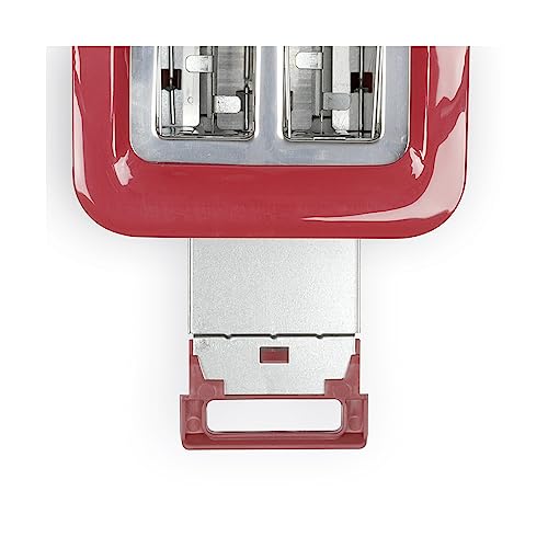 Livoo – Grille-pain 2 fentes DOD162N – 650-750W, 3 fonctions, 7 niveaux, ramasse miette amovible, Rouge Chili – Image 5