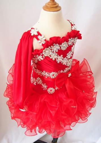 Infant Girls' Cupcake Dress Sequin Beaded Pageant with Bow Knot Toddler Pageant Girl's Princess Dress4