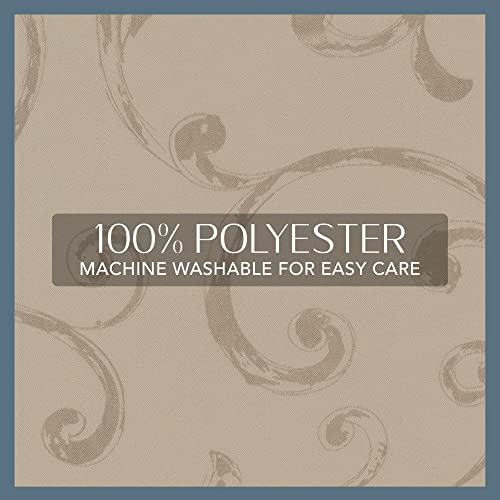 Elrene Home Fashions Mia Jacquard Scroll Blackout Window Curtain, 52" X 84" (1 Panel), Natural #TOP4