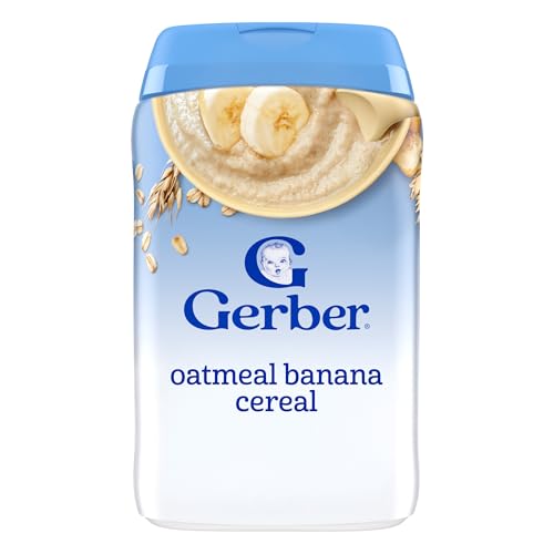 Gerber Stage 2 Baby Food, Oatmeal Banana Cereal, Probiotics Support