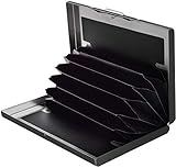 6 Kartenfächer – Hochwertige PVC-Akkordeon-Design-Steckplätze, einfach für Ihre Karten ein- und ausziehen. Passend für verschiedene Arten von Karten: ID-Karte, Kreditkarte, Führerschein, Medizinkarten usw.
