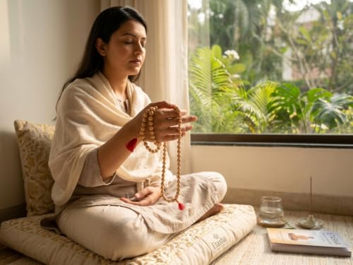 Image of Japamala 108 Beads Original | Tulsi Mala Original | Jap Mala 108 Beads | Tulasi Mala 108 Beads | Hare Rama Hare Krishna Engraved