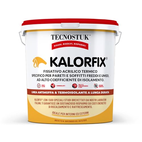 TECNOSTUK Kalorfix 1 L. – Fissativo Acrilico Termico per Pareti