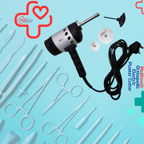 Image of Meditouch - The Healing Touch Meditouch Orthopeadic Electric Plaster Cutter Machine 125 Watts Ortho Pop Cutting Saw With Two Blades Black Colour