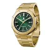 SAPPHERO Orologi da uomo al quarzo in acciaio inossidabile argento, 50M impermeabile, con data e calendario, nero e blu, orologi da polso da uomo, regali per uomini, Bracciale