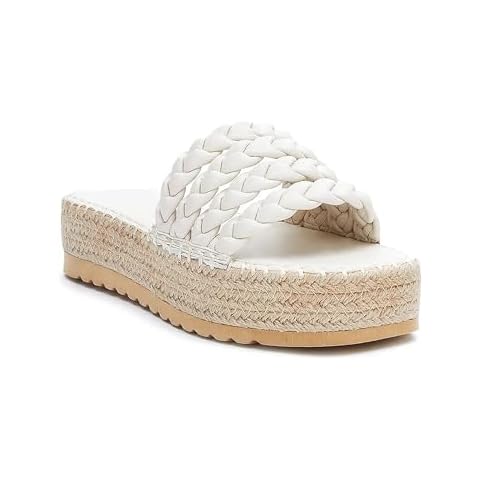 Coutgo Women's Braided Platform Sandals Cover
