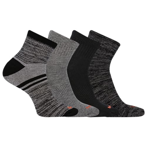 Image of Merrell Unisex Adult Men's and Women's Cushioned Midweight Ankle Socks - 4, 8, 12 Pairs - Moisture Wicking