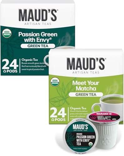 Image of Maud's Organic Green Tea & Matcha Green Tea Pods Bundle, 48ct