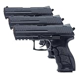 Elite Force HK Heckler & Koch P30 Electric Blowback 6mm BB Pistol Airsoft Gun, Black (Pack of 3)