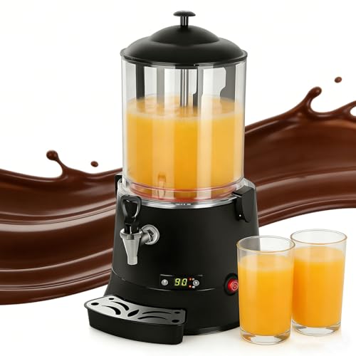 Calentador De Bebidas Eléctrico Comercial De 600 W Con Agitación Y Control Preciso De Temperatura (30-90 ℃), Para Café, Leche, Té, Chocolate, Expreso, Zumos Y Cafés, Con Bandeja Antigoteo 10L/2.64gal