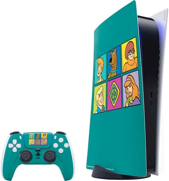 Skinit Decal Gaming Skin Compatible with PS5 Bundle - Officially Licensed Scooby Doo vs Monsters Design